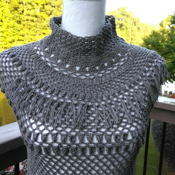 🌴🌅Top, Handmade, Lace, Crochet, Knit, - Picture 3 of 4